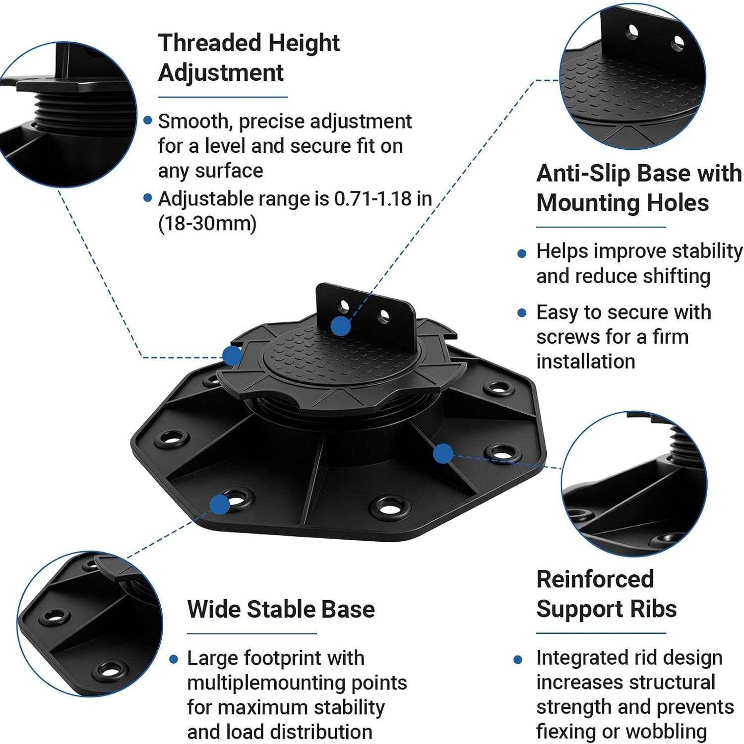 Adjustable Deck Pedestals 18-30mm (10 Pack): image 4